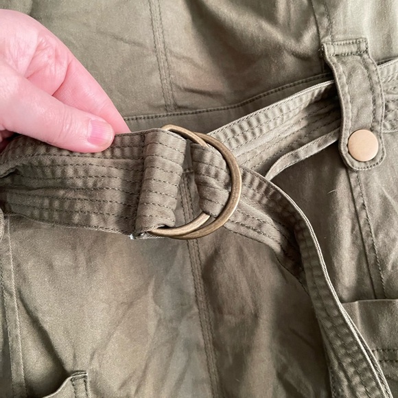 Maeve by Anthropologie Army green Oona utility dress size 16 - Picture 4 of 7